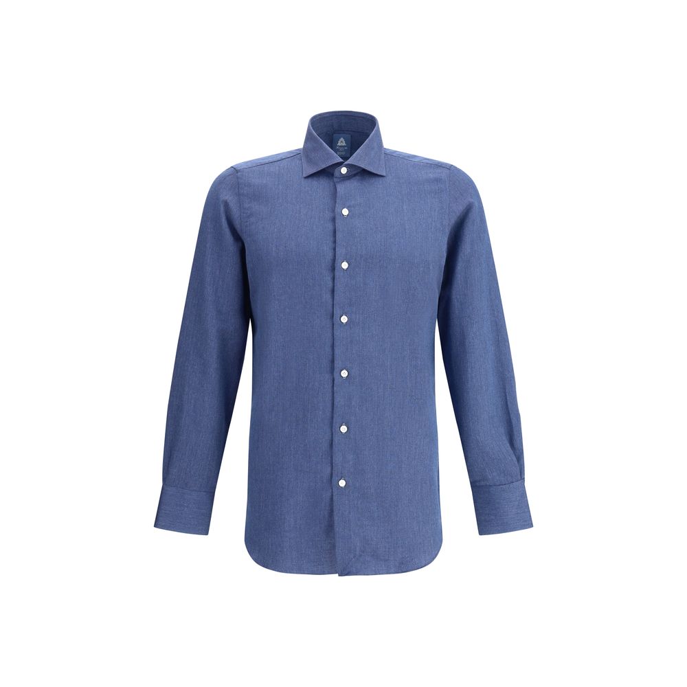 Blue Cotton Dress Shirt