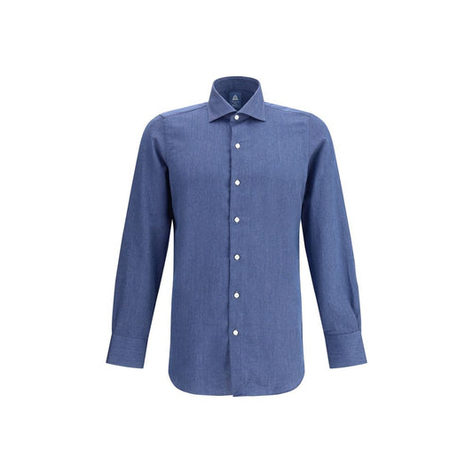 Blue Cotton Dress Shirt