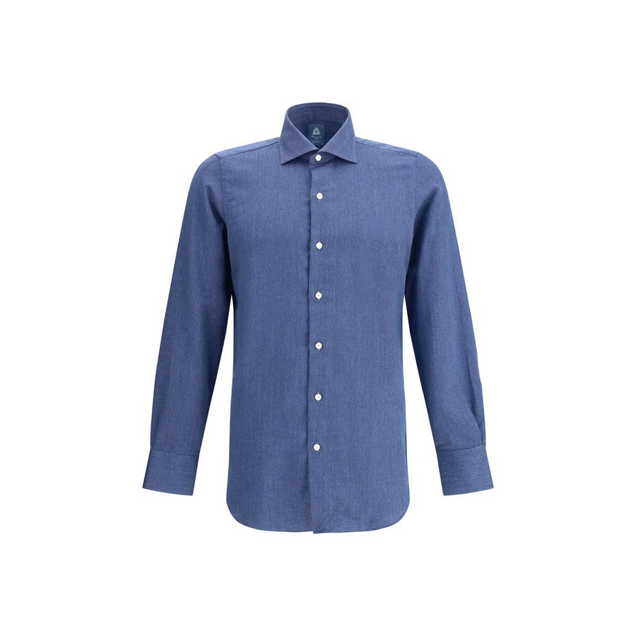Blue Cotton Dress Shirt