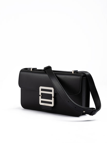 Black Leather Crossbody Bag