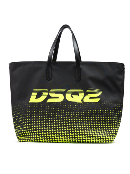 Bicolour Polyester Logo Shopping Bag
