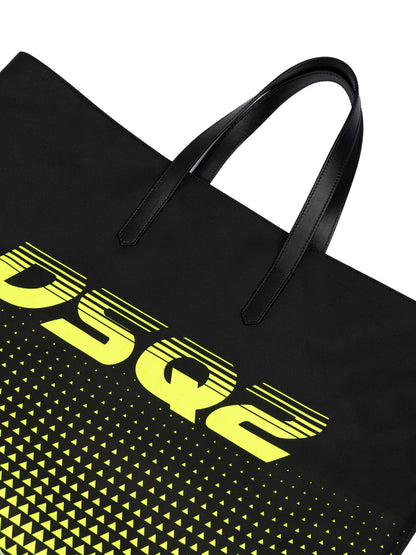 Bicolour Polyester Logo Shopping Bag