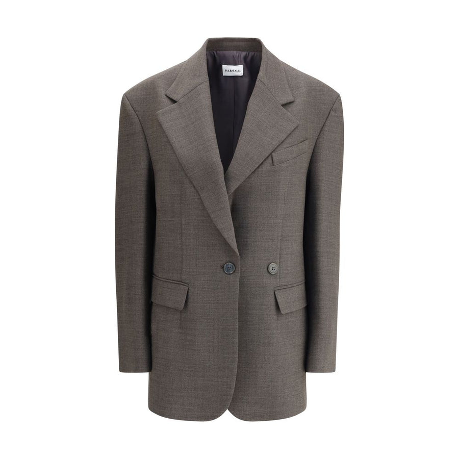 Gray Fleece Wool Blazer