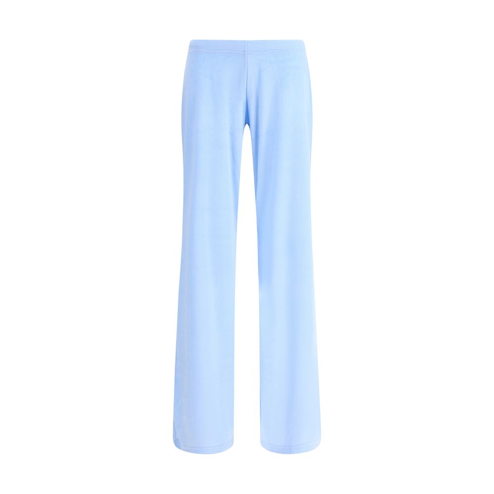 Light Blue Triacetate Casual Pants
