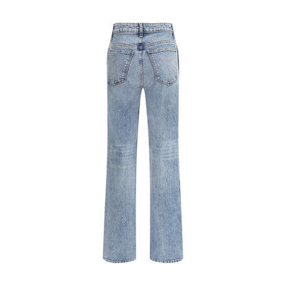 Light Blue Cotton High-Waisted Jean