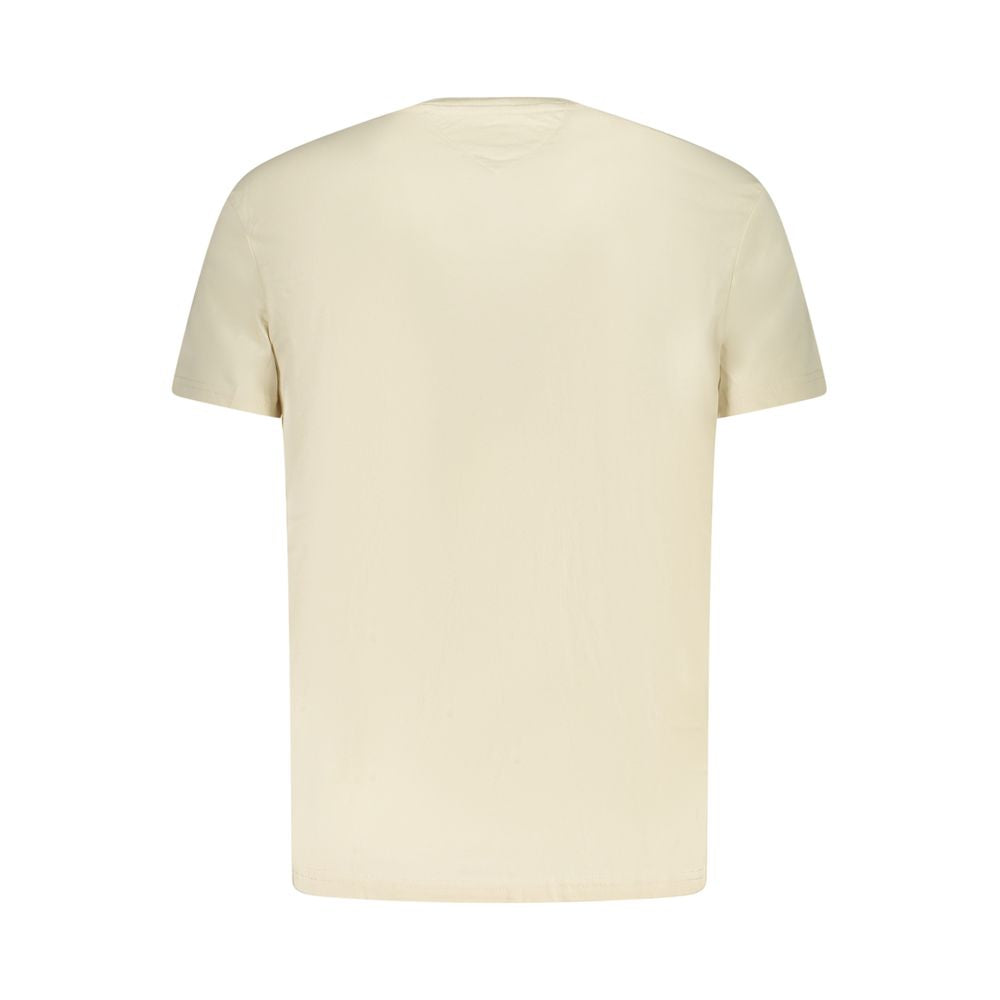 Beige Cotton Men T-Shirt