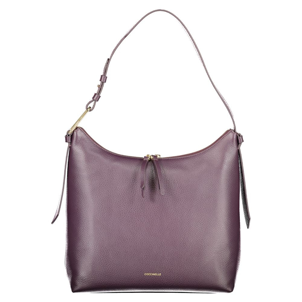 Purple Leather Women Handbag