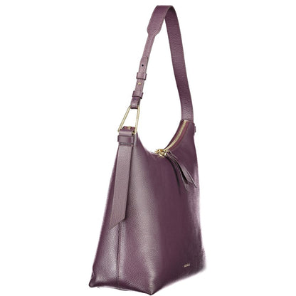 Purple Leather Women Handbag