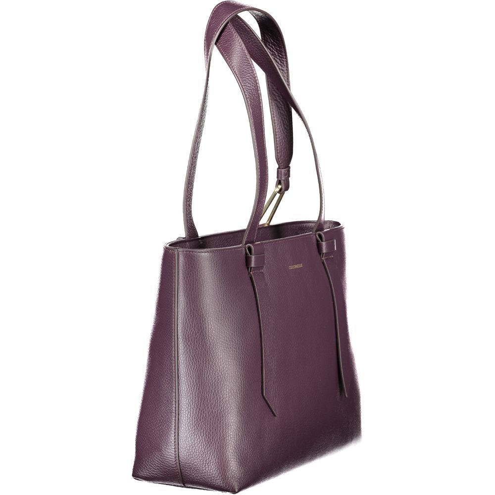 Purple Leather Women Handbag