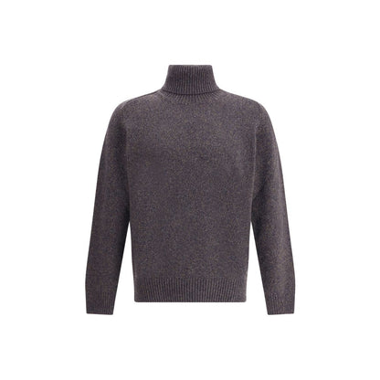 Multicolor Fleece Wool Turtleneck