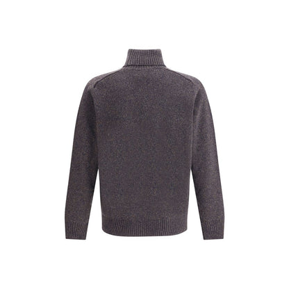 Multicolor Fleece Wool Turtleneck