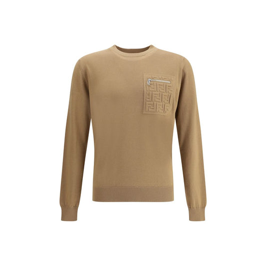 Beige Fleece Wool Sweatshirt