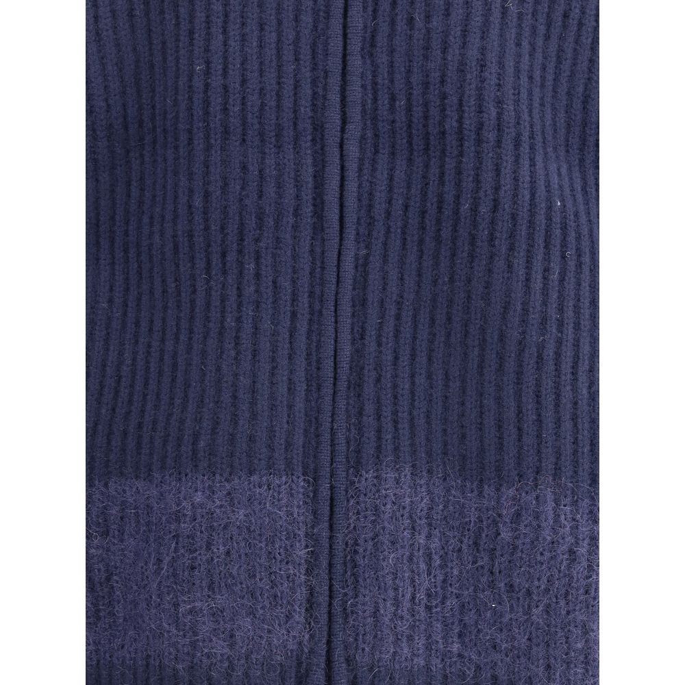 Blue Wool Cardigan