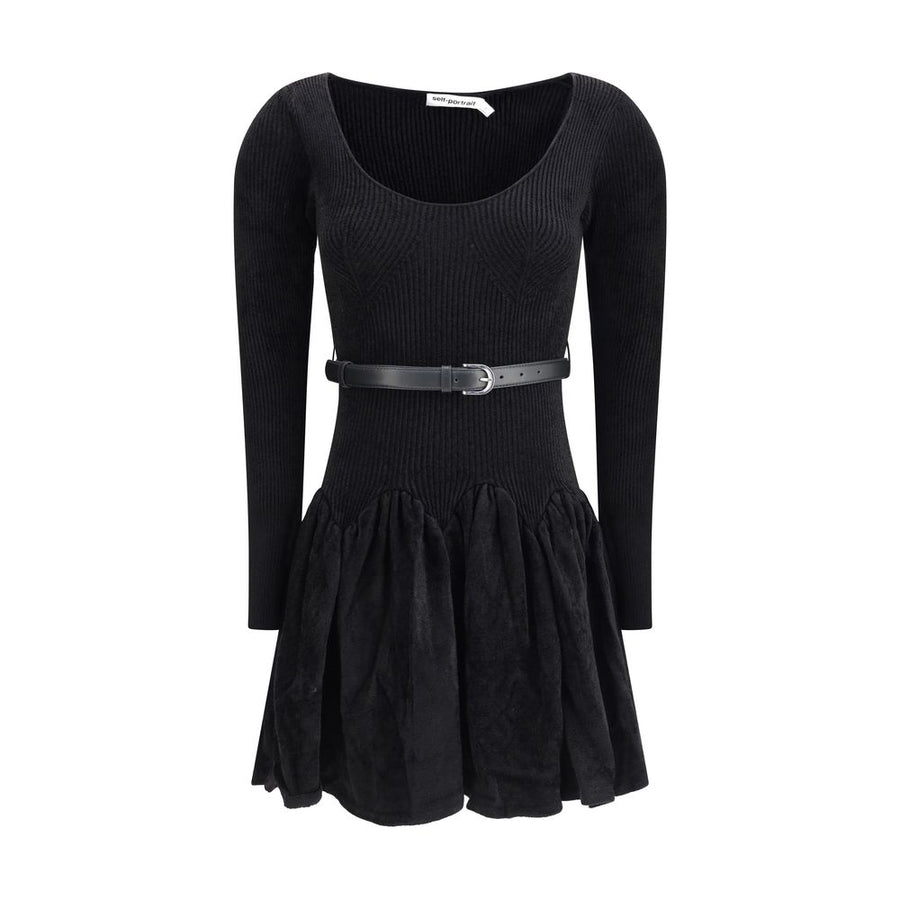 Black Viscose Casual Dress