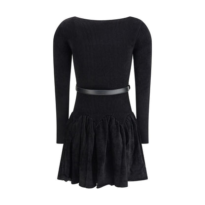 Black Viscose Casual Dress