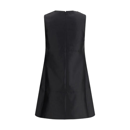 Black Polyester Casual Dress
