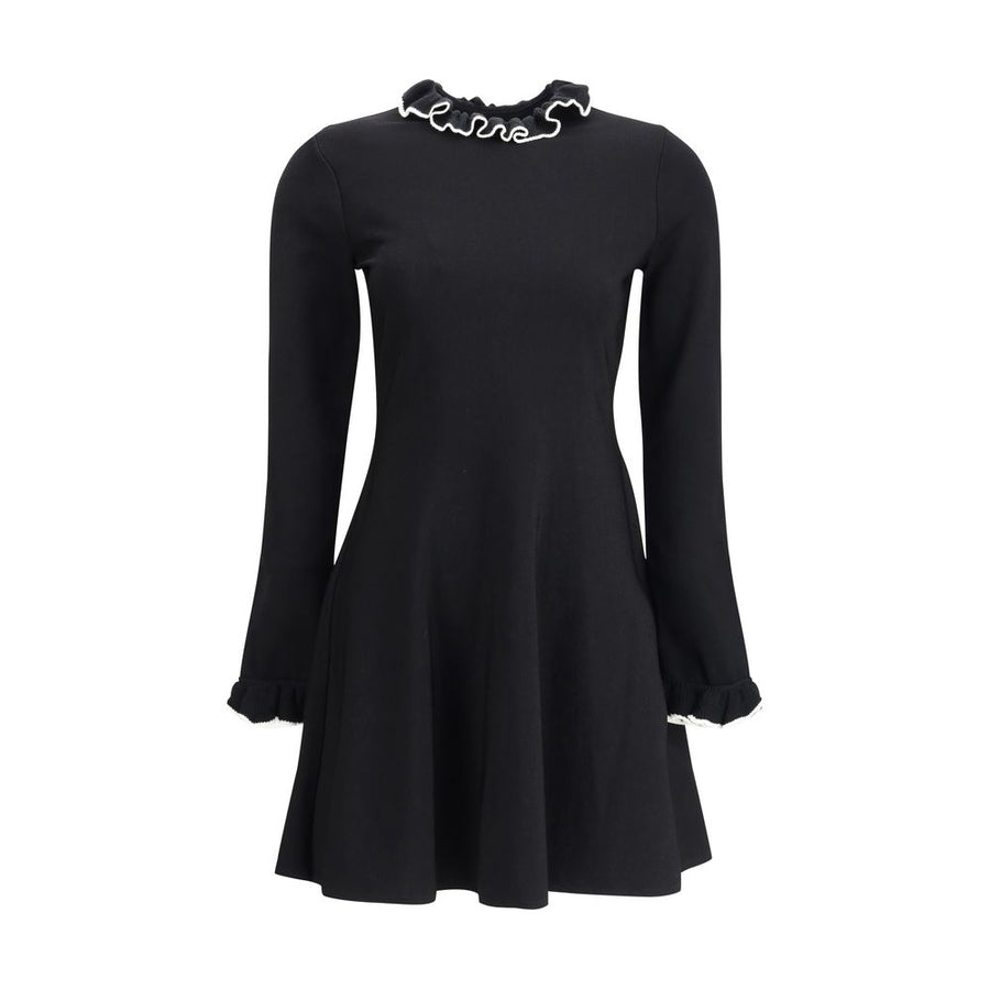 Black Viscose Casual Dress
