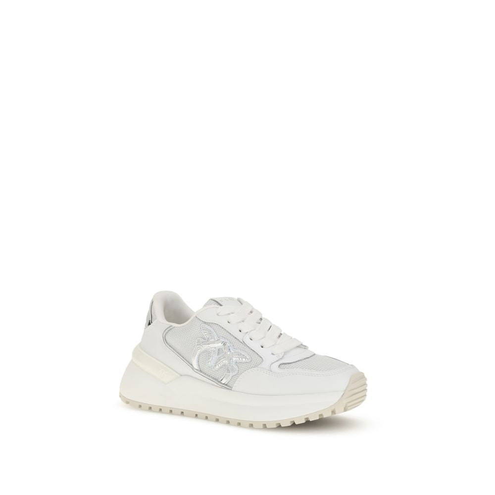 White Calf Leather Bos Taurus Chunky Sneakers