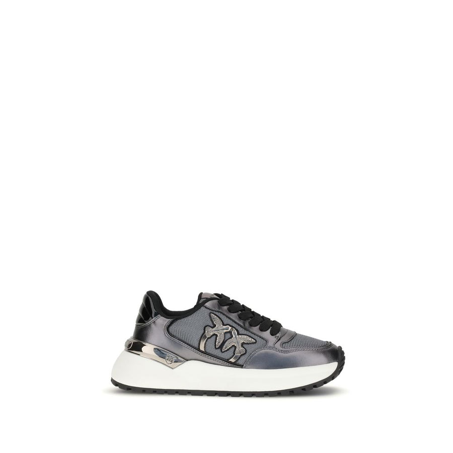 Gray Fabric Low Top Sneakers