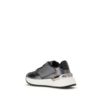 Gray Fabric Low Top Sneakers