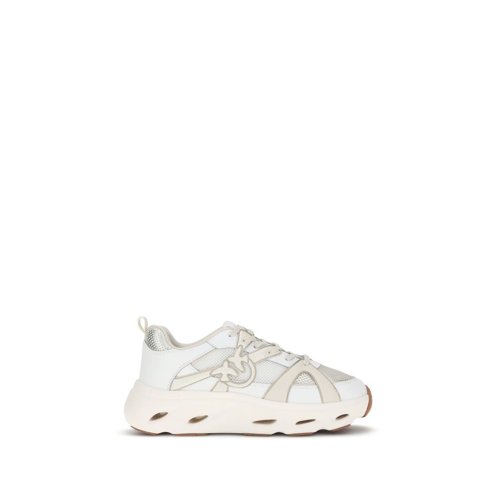 White Calf Leather Bos Taurus Chunky Sneakers