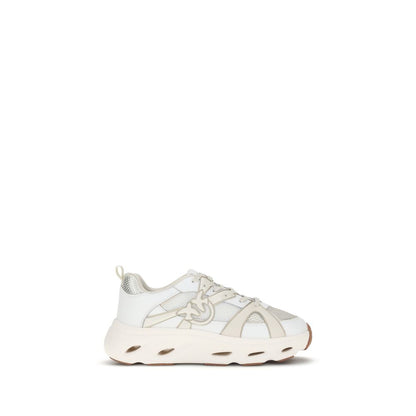 White Calf Leather Bos Taurus Chunky Sneakers