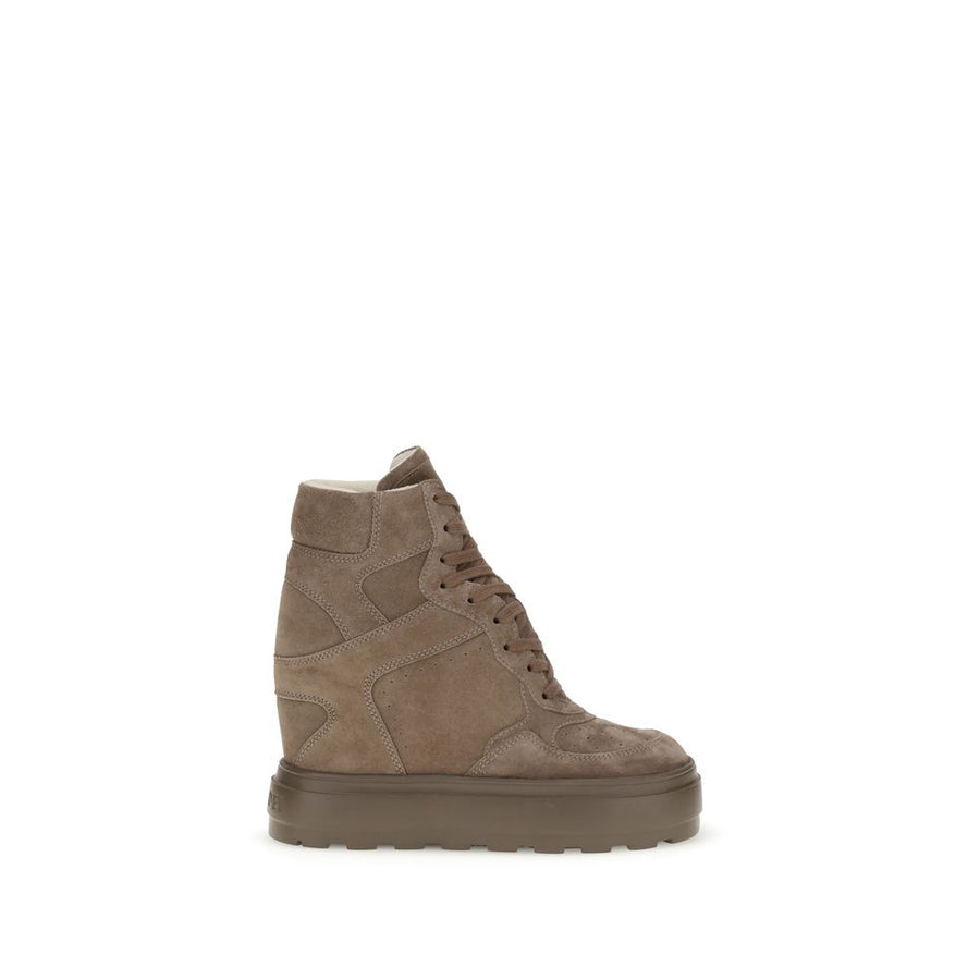Beige Calf Leather Bos Taurus Sneakers