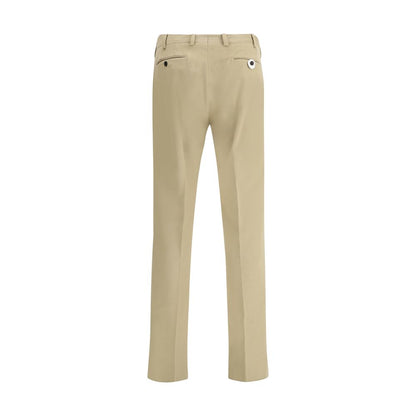 Beige Cotton Chino Pants