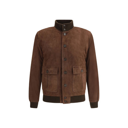 Brown Calf Leather Bos Taurus Bomber