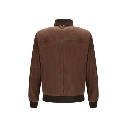 Brown Calf Leather Bos Taurus Bomber