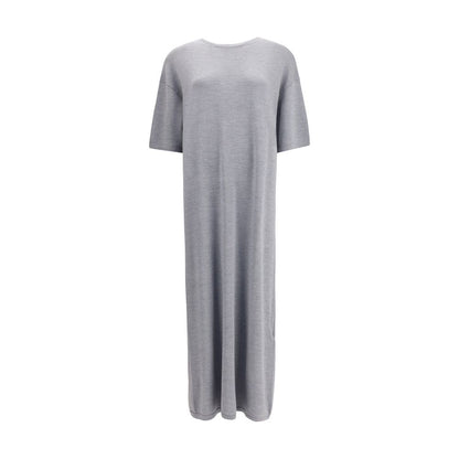 Gray Wool Casual Dress