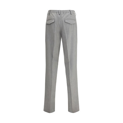 Gray Fleece Wool Chino Pants