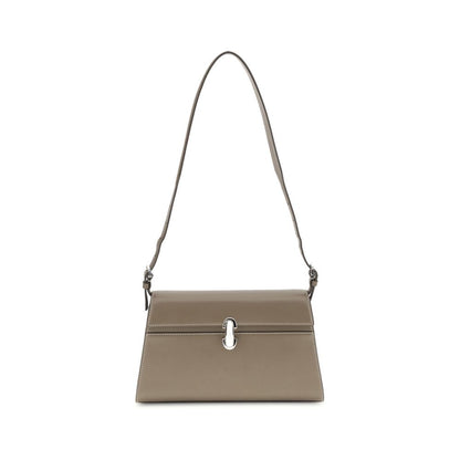 Beige Calf Leather Bos Taurus Shoulder Bag
