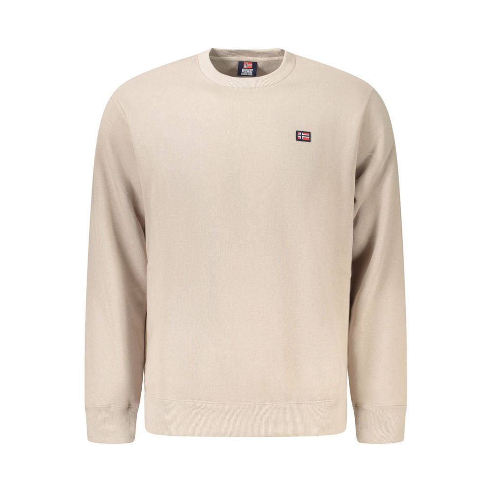 Beige Cotton Men Sweater