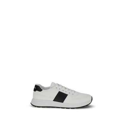 White Calf Leather Bos Taurus Low Top Sneakers