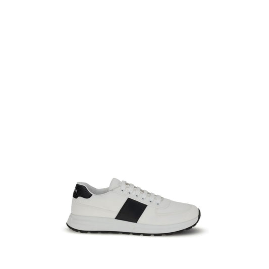 White Calf Leather Bos Taurus Low Top Sneakers