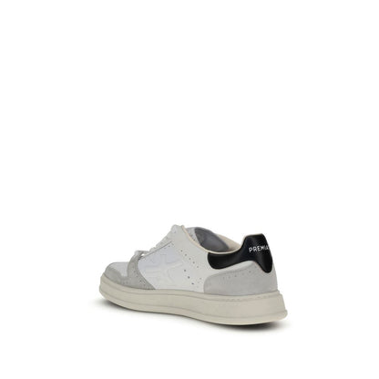 White Calf Leather Bos Taurus Low Top Sneakers