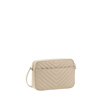 Beige Calf Leather Bos Taurus Shoulder Bag