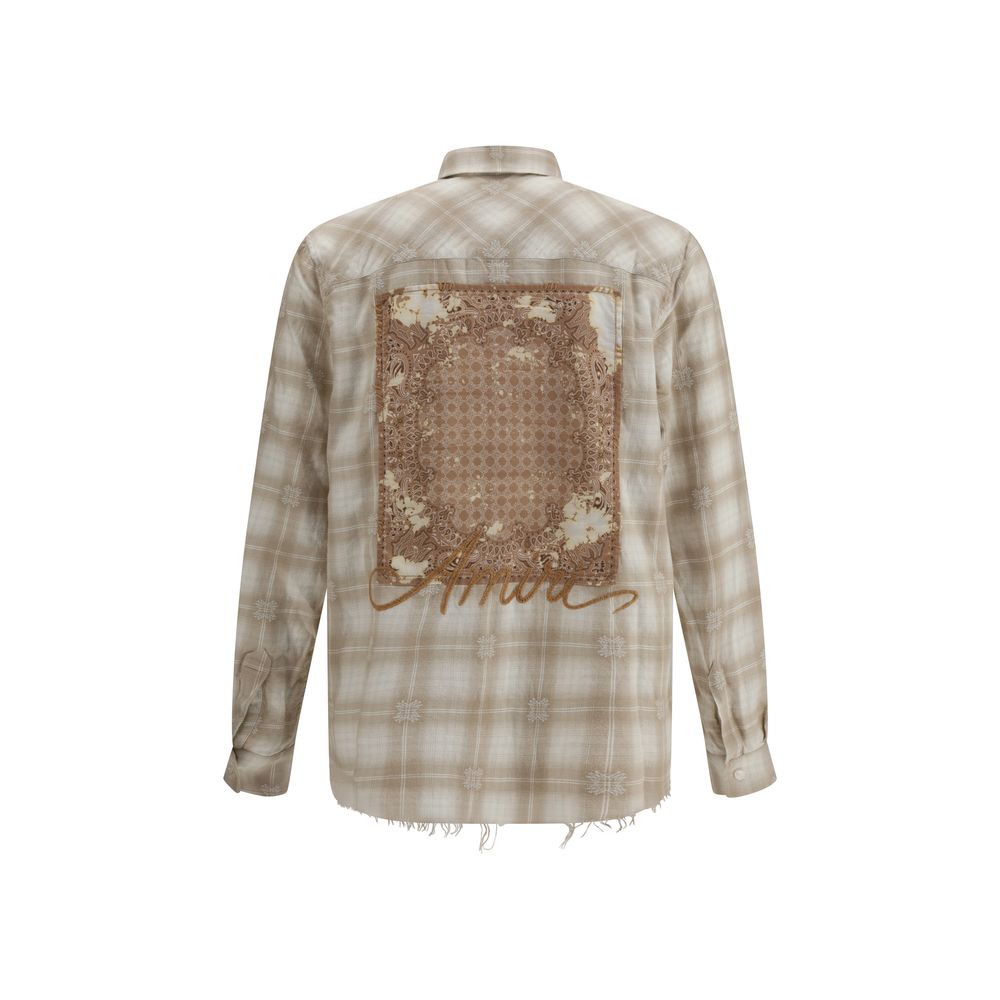 Beige Cotton Pattern Shirt