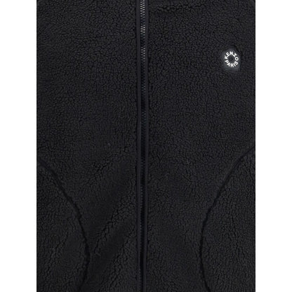 Black Polyester Full-Length Jacket