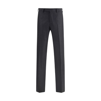 Gray Fleece Wool Dress Pants