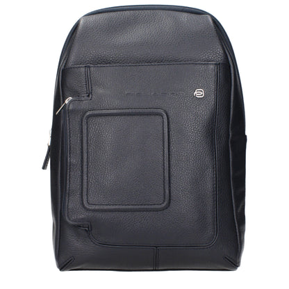 Blue Leather Crossbody Bag