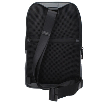 Gray Fabric Crossbody Bag