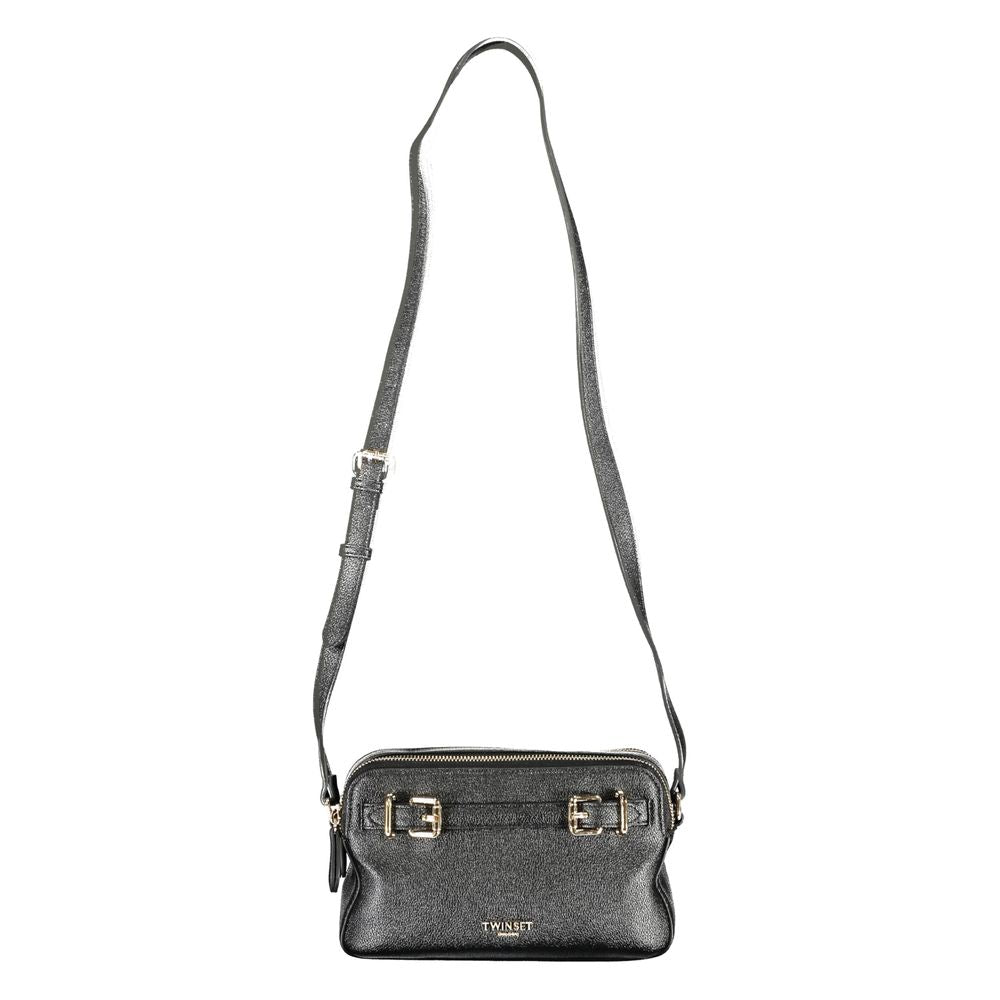 Black Polyethylene Women Handbag
