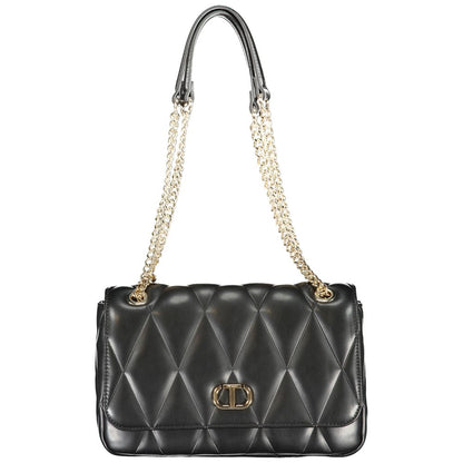 Black Polyethylene Women Handbag
