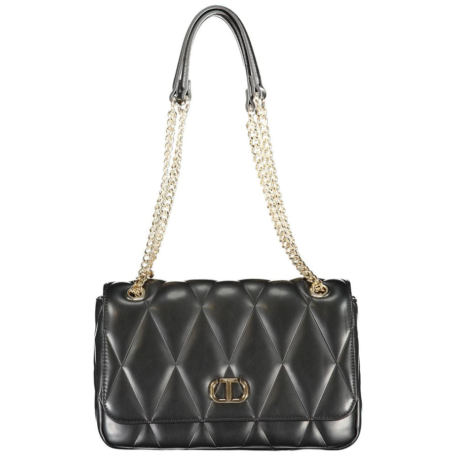 Black Polyethylene Women Handbag