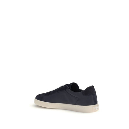 Blue Polyamide Low Top Sneakers