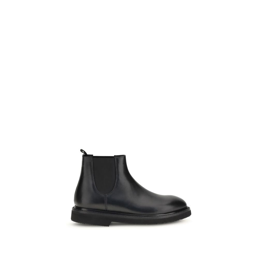 Black Calf Leather Bos Taurus Chelsea Boots