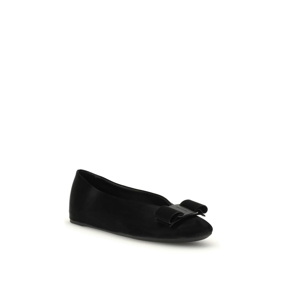 Black Calf Leather Bos Taurus Ballet Flats