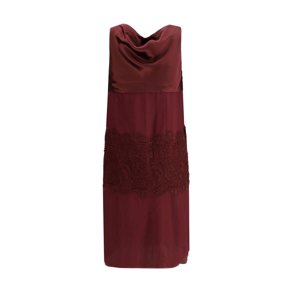 Bordeaux Silk Cocktail Dress